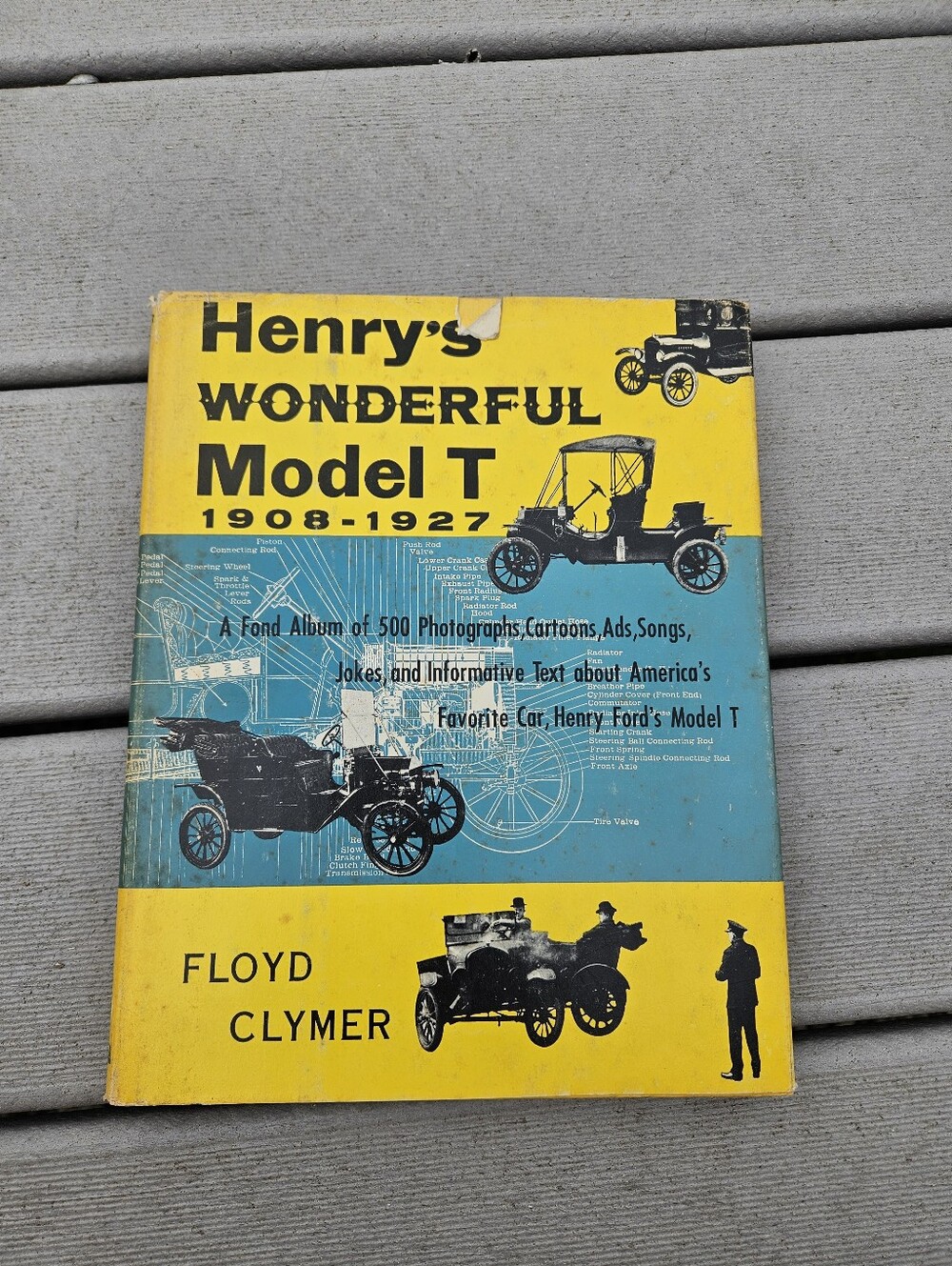 Ford Henry's Wonderful Model T Coffee Table Book - Yellow & Teal